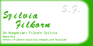 szilvia filkorn business card